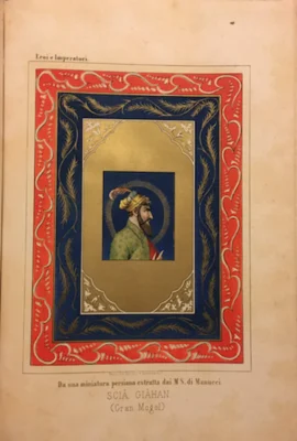 Scià Giahan (gran Mogol), Litografia a Colori con Dorature, Giordana e Salussolia, Torino, Metà Ottocento, foto 3 di 3