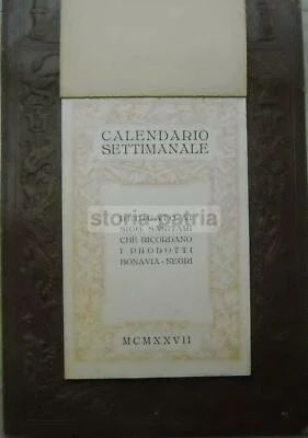 Calendario Pubblicitario Bonavia Negri, Bologna 1927, foto 4 di 8