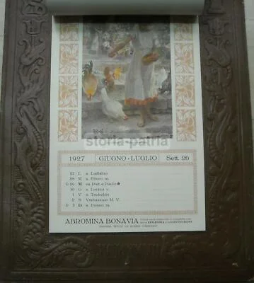 Calendario Pubblicitario Bonavia Negri, Bologna 1927, foto 5 di 8