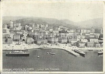 Cartolina Ras, Palazzi della Compagnia, Bari 1933