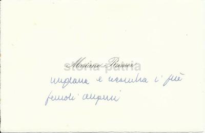 Mariano Rumor, Biglietto Di Ringraziamento Autografo, 1969