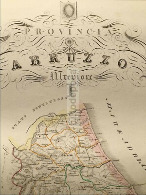 Abruzzo Antica Cartografia: Teramo, Vomano, Nereto, Bisento, Penne, Catignano, Pescara