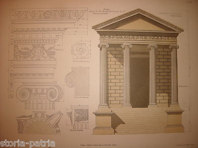 Architettura Roma: Tempio Ionico Della Fortuna Virile Particolari Architettonici