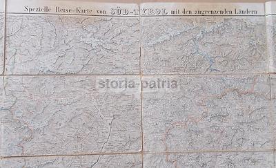 Trentino, Tirolo, Venezia, Laghi, Trieste, Capodistria. Antica Mappa Tedesca, Mayr, 1862