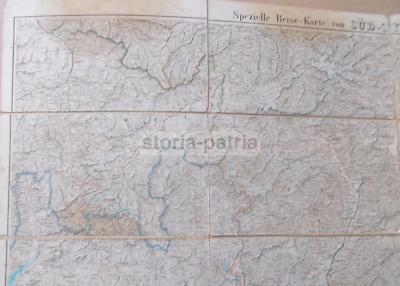 Trentino, Tirolo, Venezia, Laghi, Trieste, Capodistria. Antica Mappa Tedesca, Mayr, 1862