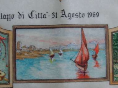 Arte Abruzzo Pescara d'Annunzio Araldica: Artistico Diploma Di Ivo Botti Su Pergamena