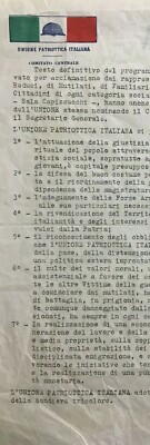 Politica, Militaria: Unione Patriottica, Caduti In Guerra, Reduci, Tricolore Con Elmo