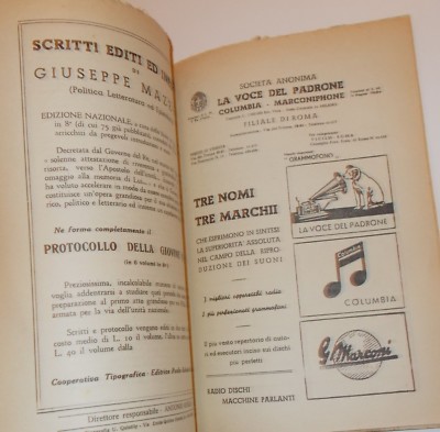 Politica, Economia, Corporazioni: Schelling, d'Annunzio, Goglia, Lloyd Triestino, 1938