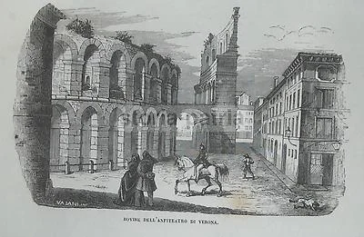 Veduta delle Rovine dell'Anfiteatro di Verona, Vajani
