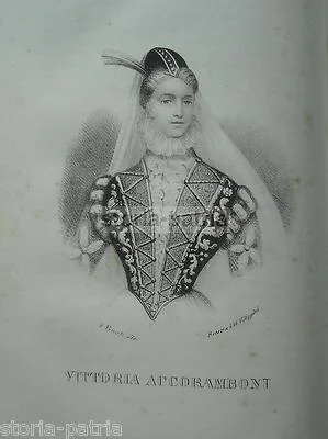 Vittoria Accoramboni, Litografia Filippini, Urbino