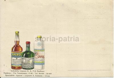 Padova: Distillazione Liquori Distilleria Barbieri (Aperol, Ovos) Pubblicitaria Anni '50