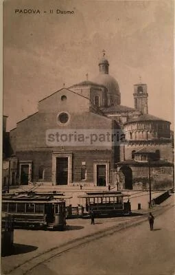 Cartolina del Duomo di Padova con Tram