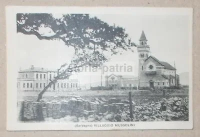 Cartolina del Villaggio Mussolini in Sardegna