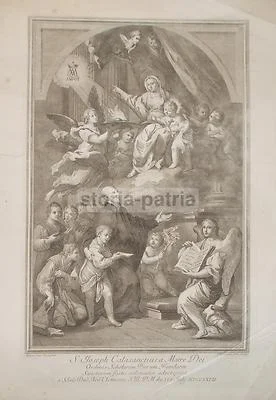 San Giuseppe Calasanzio, Incisione da Sebastiano Conca, foto 3 di 6
