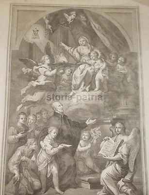 San Giuseppe Calasanzio, Incisione da Sebastiano Conca