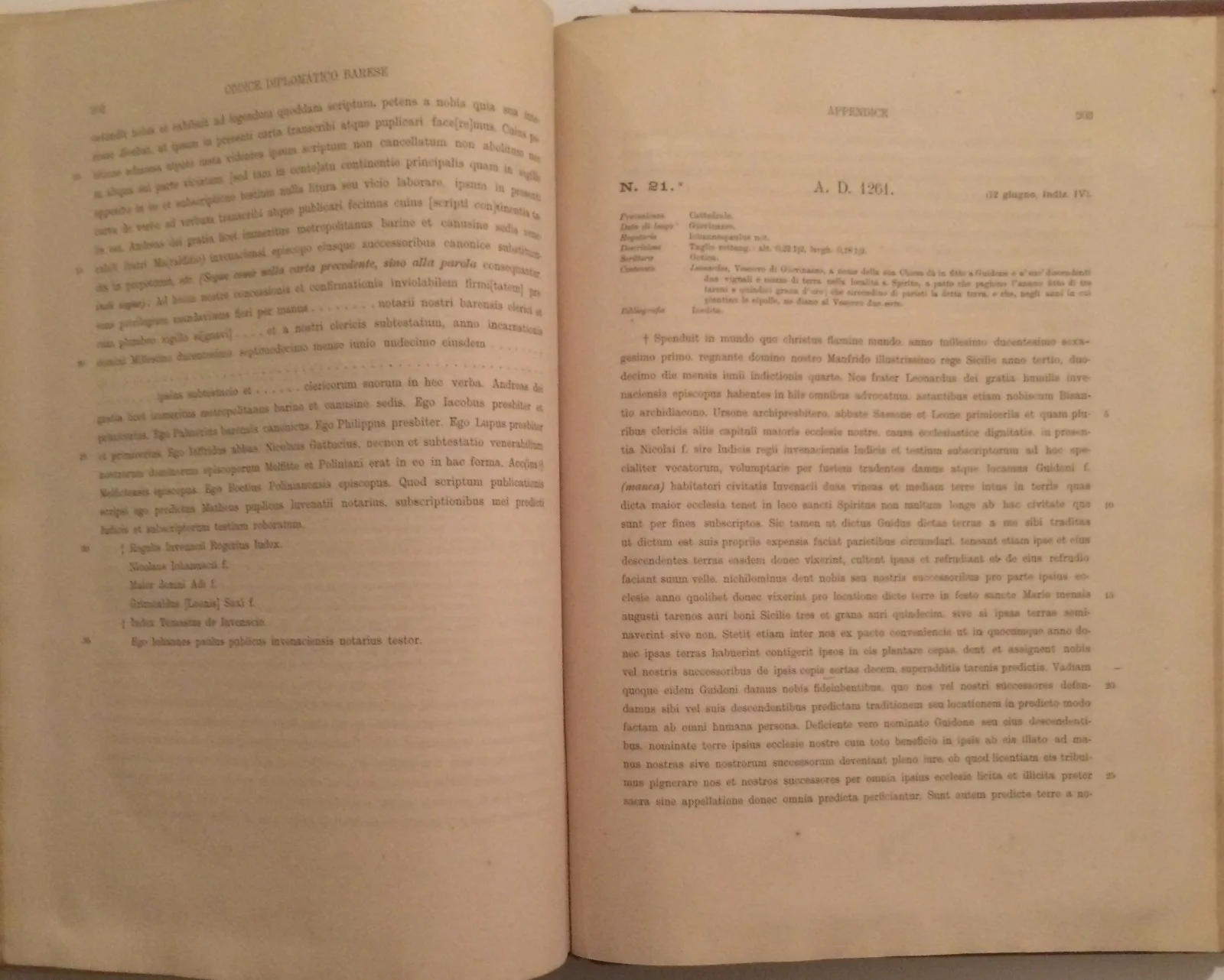 Codice Diplomatico Barese, Volume Secondo, Bari 1899