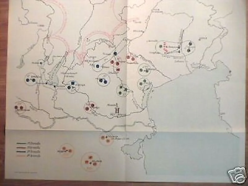 Mappa del Veneto e del Friuli, Studio del Gen. Cosenz
