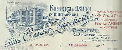 Carta da Lettera Cesare Zucchelli, Astucci e Oreficeria, Bologna 1925