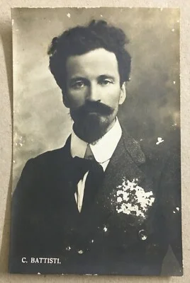 Ritratto Fotografico di Cesare Battisti, Cartolina