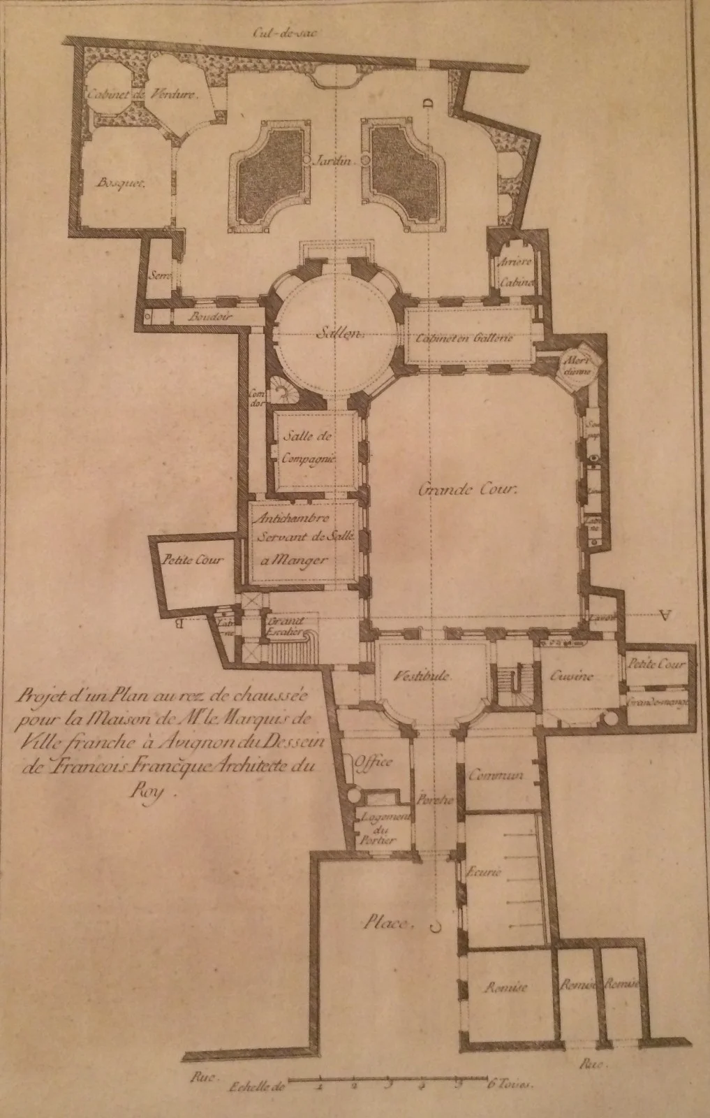 Pianta della Casa del Marchese di Villafranca, Avignone, foto 2 di 2