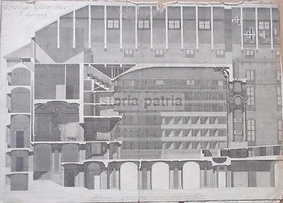 Spaccato Geometrico per Lunghezza di un Teatro, Acquaforte, foto 4 di 4