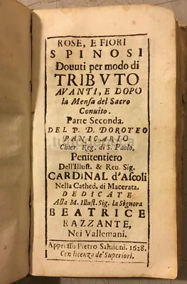 Panicario, Rose e Fiori Spinosi, Macerata 1628, foto 4 di 9