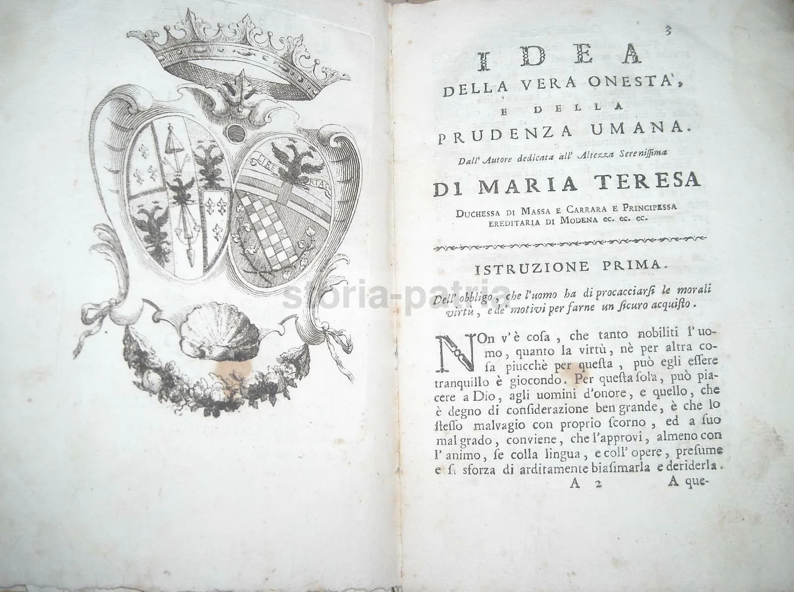 De Rossi, Idea della Vera Onestà e della Prudenza Umana, 1776, foto 10 di 12