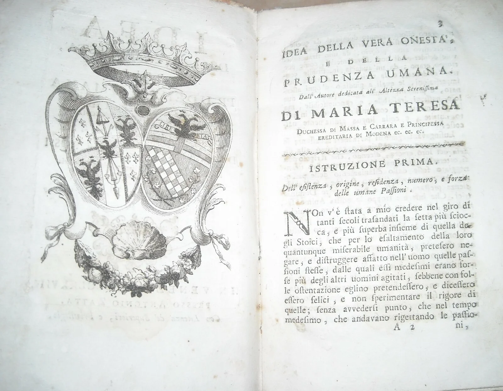 De Rossi, Idea della Vera Onestà e della Prudenza Umana, 1776, foto 7 di 12