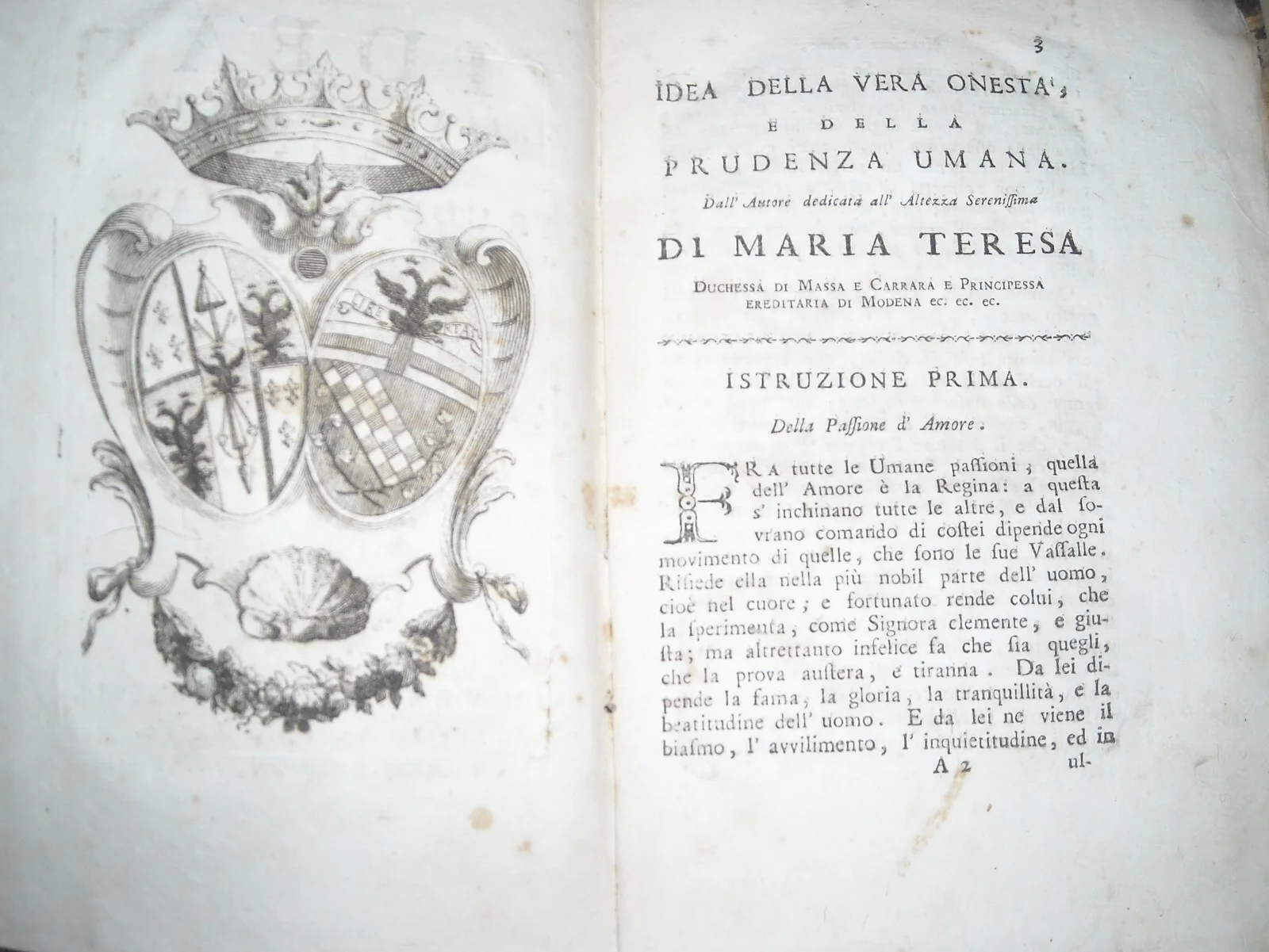 De Rossi, Idea della Vera Onestà e della Prudenza Umana, 1776, foto 9 di 12
