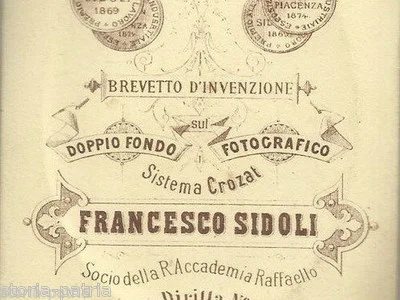 Ritratto Fotografico Sidoli, Piacenza, Fine Ottocento