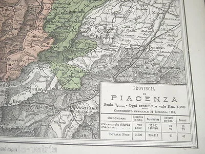 Mappa della Provincia di Piacenza, Vallardi