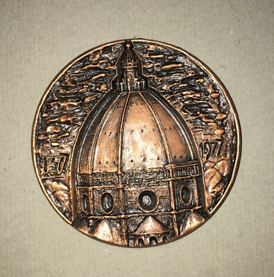 Filippo Di Ser Brunellesco Lapi (1377 1977). Medaglia Commemorativa In Bronzo Di Antonio Berti