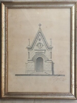 Architettura Funeraria: Sepolcreto Italiano. Disegno A China Di Raffaele Ojetti