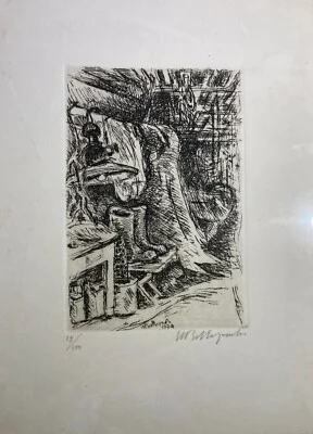 Mario Bellagamba, Capanno Di Pesca, Incisione All'Acquaforte, 1974, foto 2 di 3
