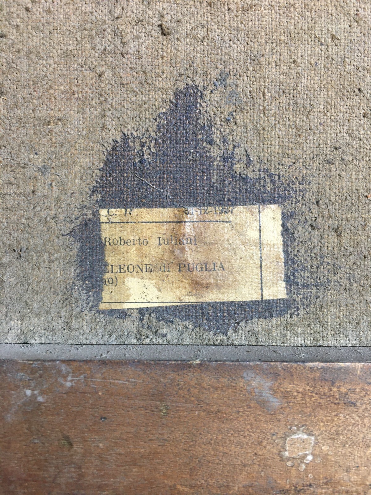 Ritratto Di Personaggio Pugliese, Artista Dell'800, Napoli, De Gregorio Parisi