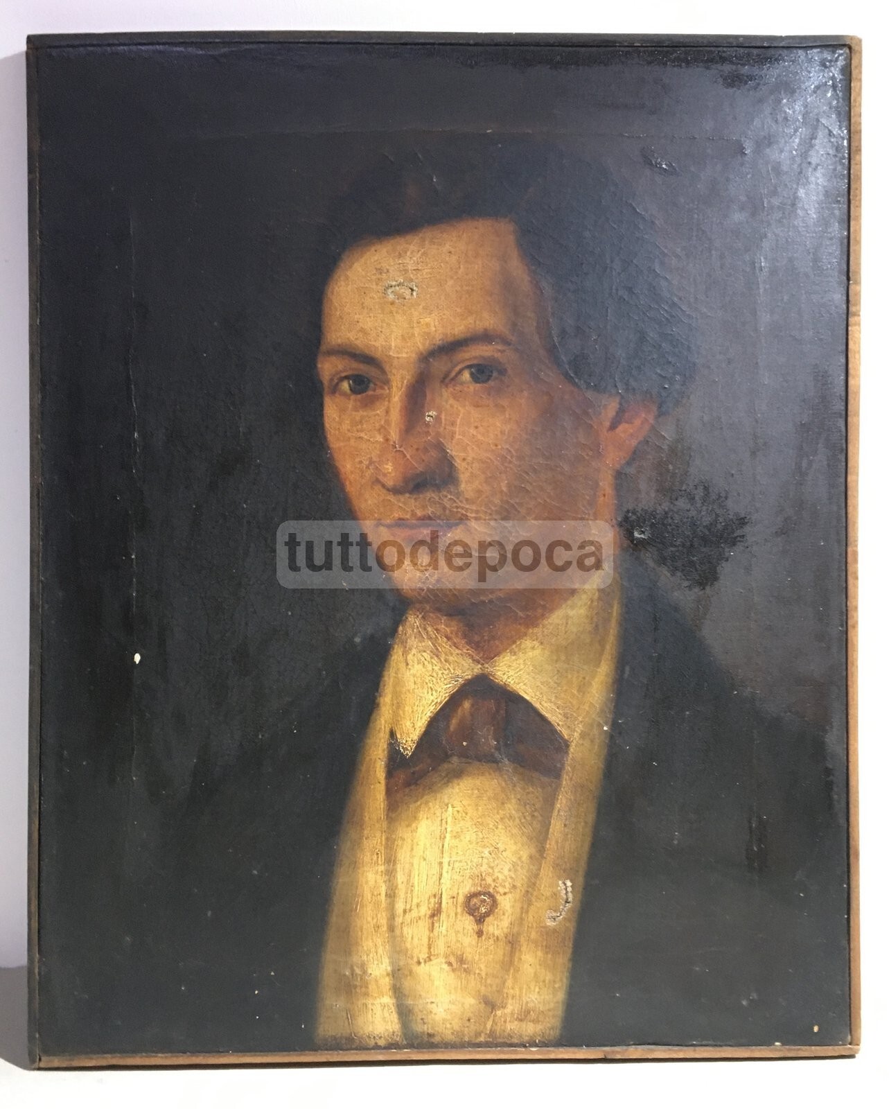 Ritratto Di Personaggio Pugliese, Artista Dell'800, Napoli, De Gregorio Parisi