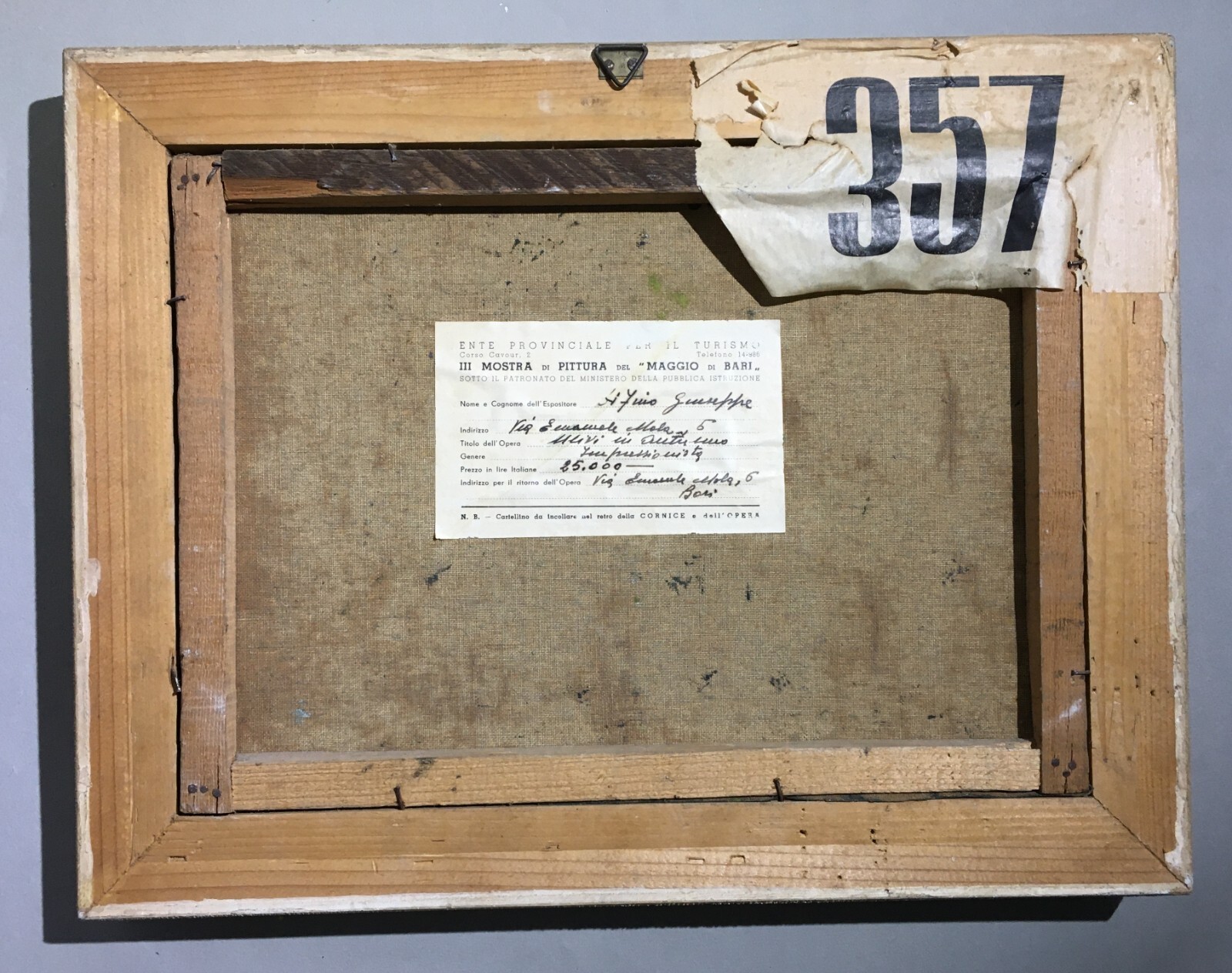 Arte Del '900, Puglia: Giuseppe Di Fino Ulivi In Autunno (Mostra Maggio Di Bari)