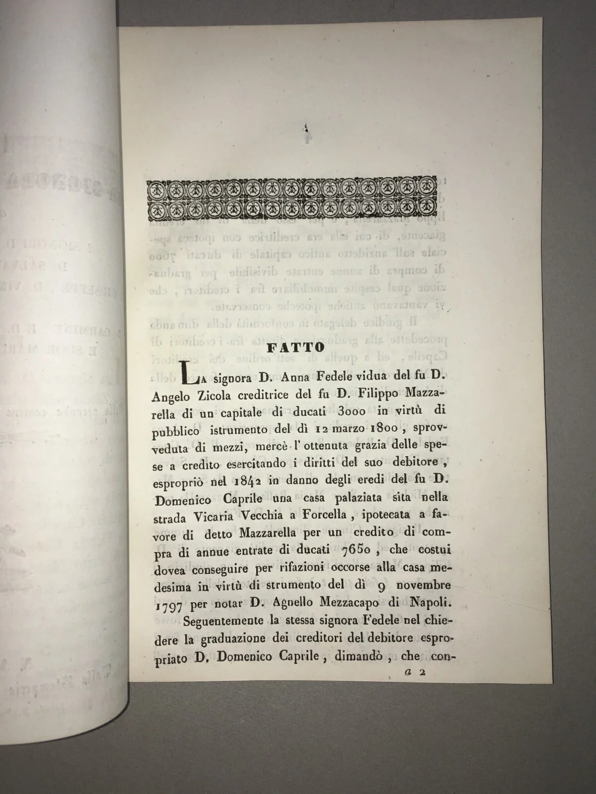 Giuridica Napoletana: Antica Allegazione Fedele, Cinque, Caprile, Raimondi, Aveta 1845, foto 6 di 7