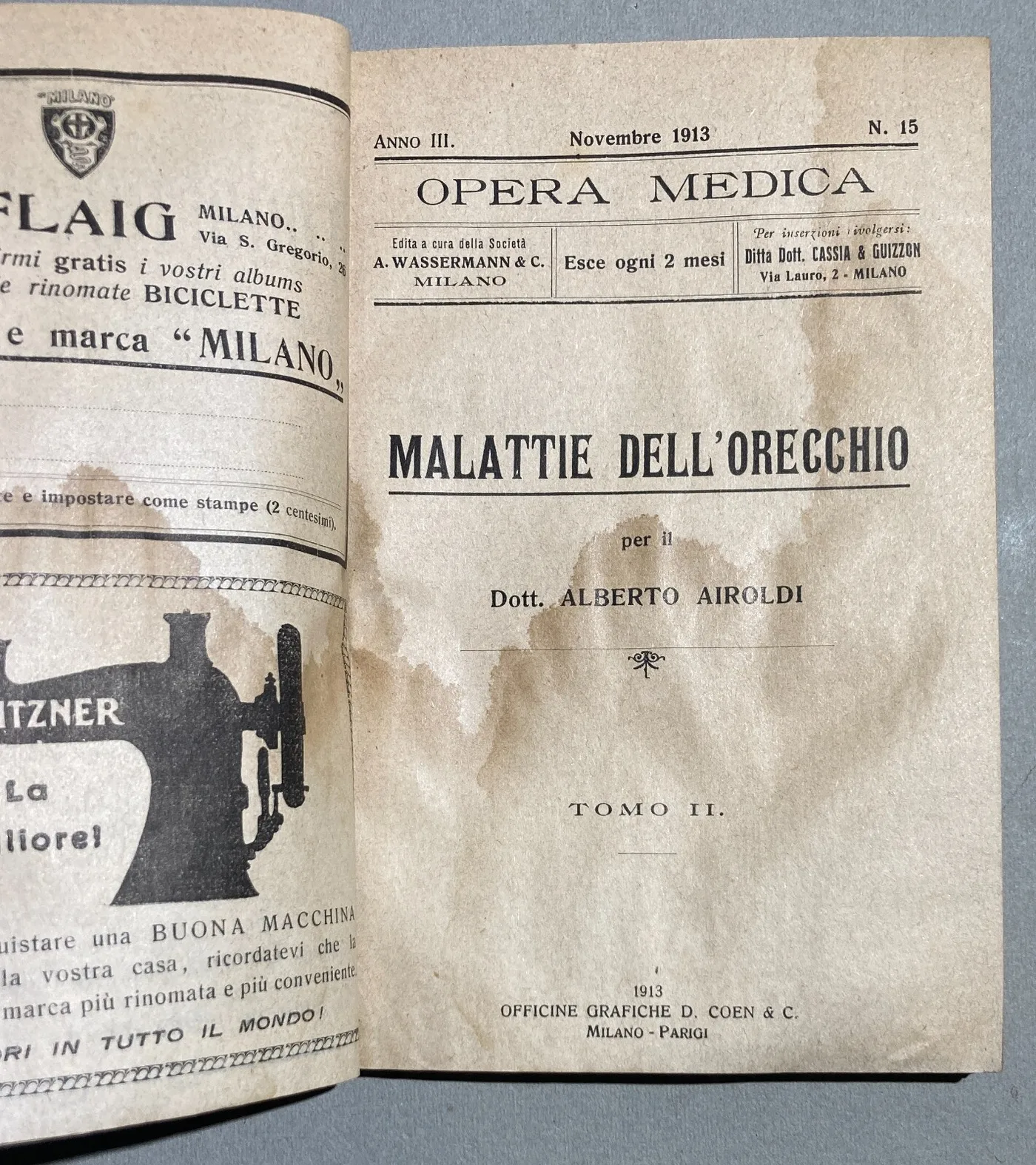 Medicina: Otorinolaringoiatria, Malattie Dell'Orecchio, 1913