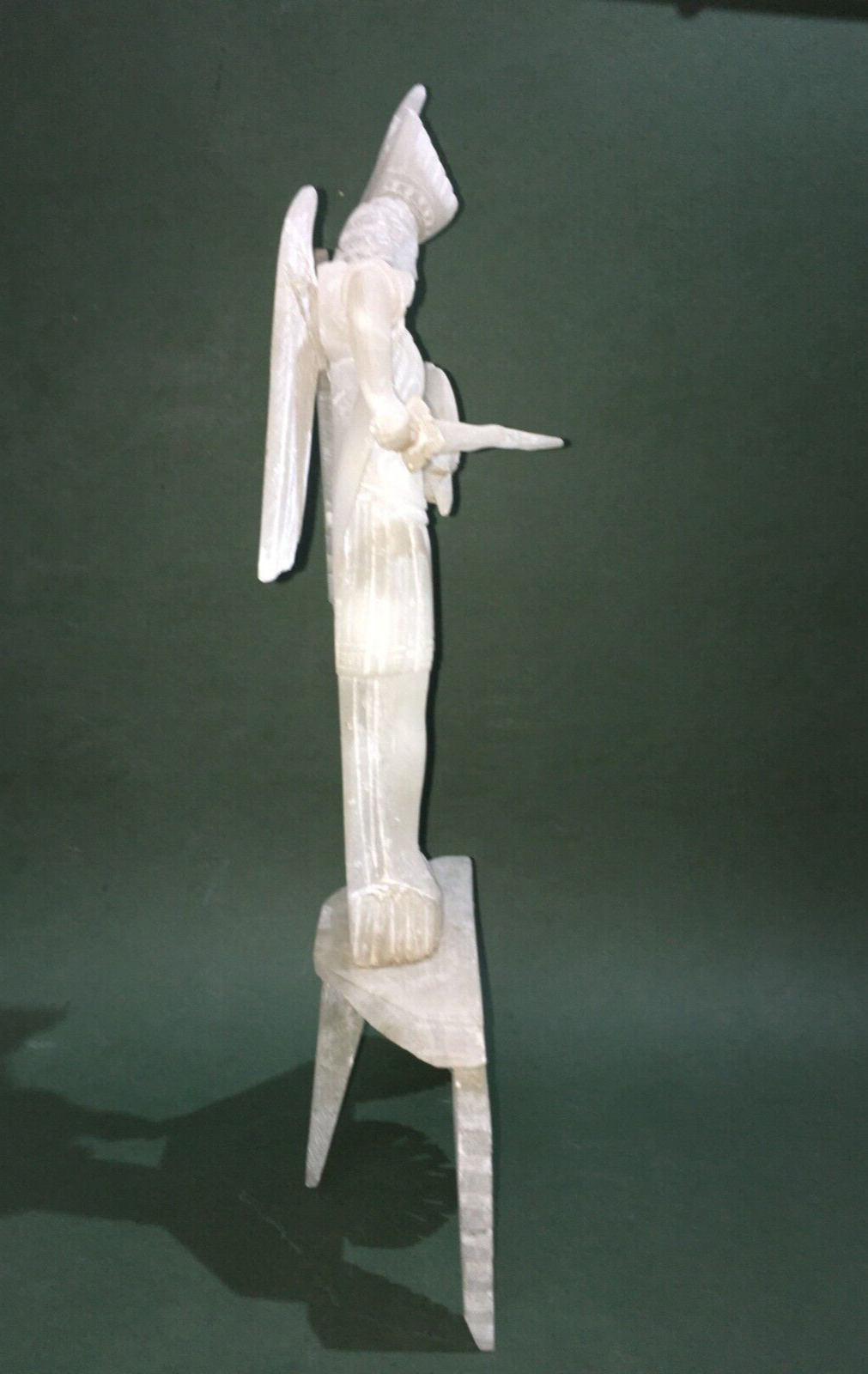 Arte Popolare Devozionale: Scultura Di San Michele Arcangelo In Alabastro