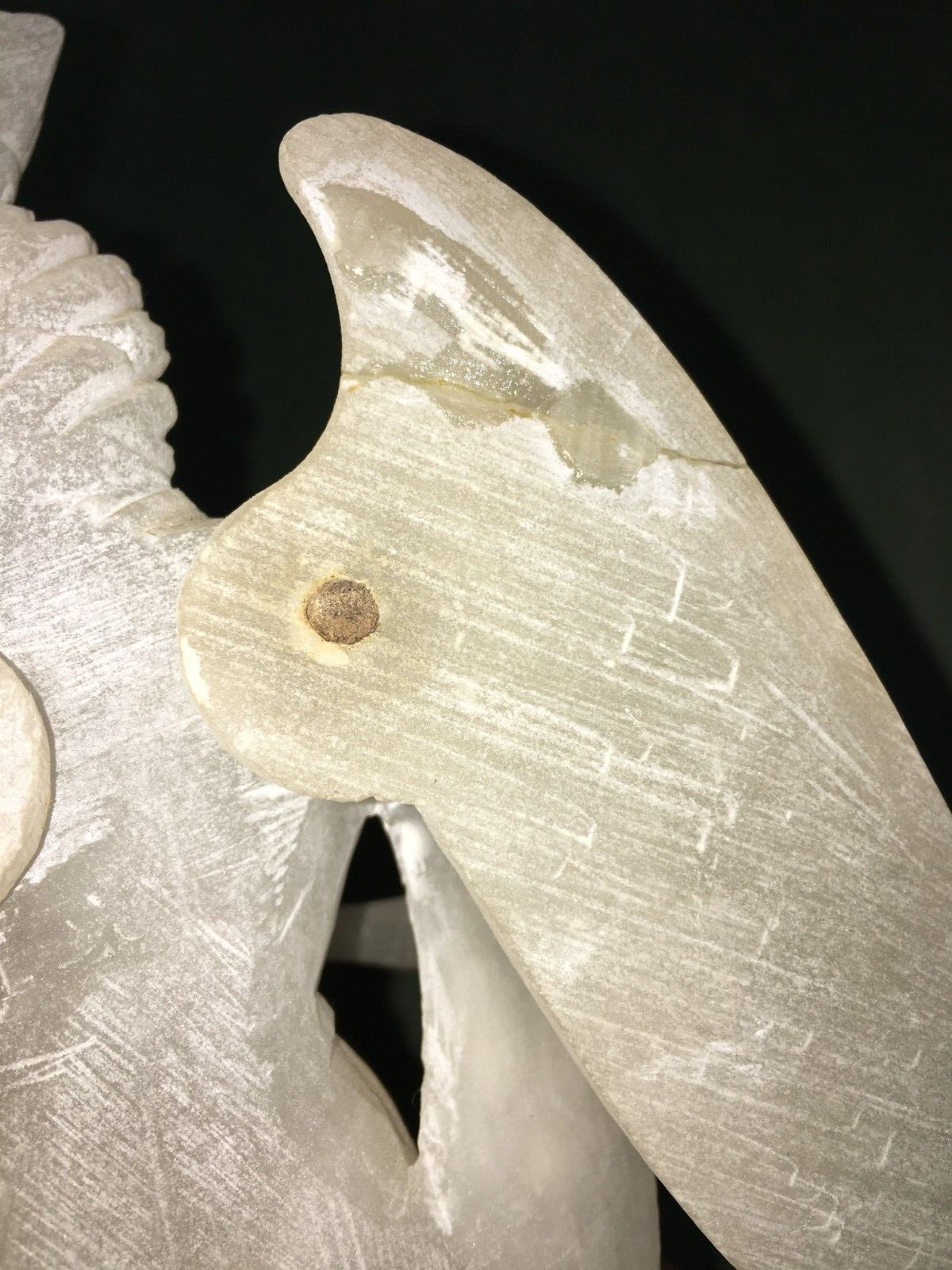 Arte Popolare Devozionale: Scultura Di San Michele Arcangelo In Alabastro