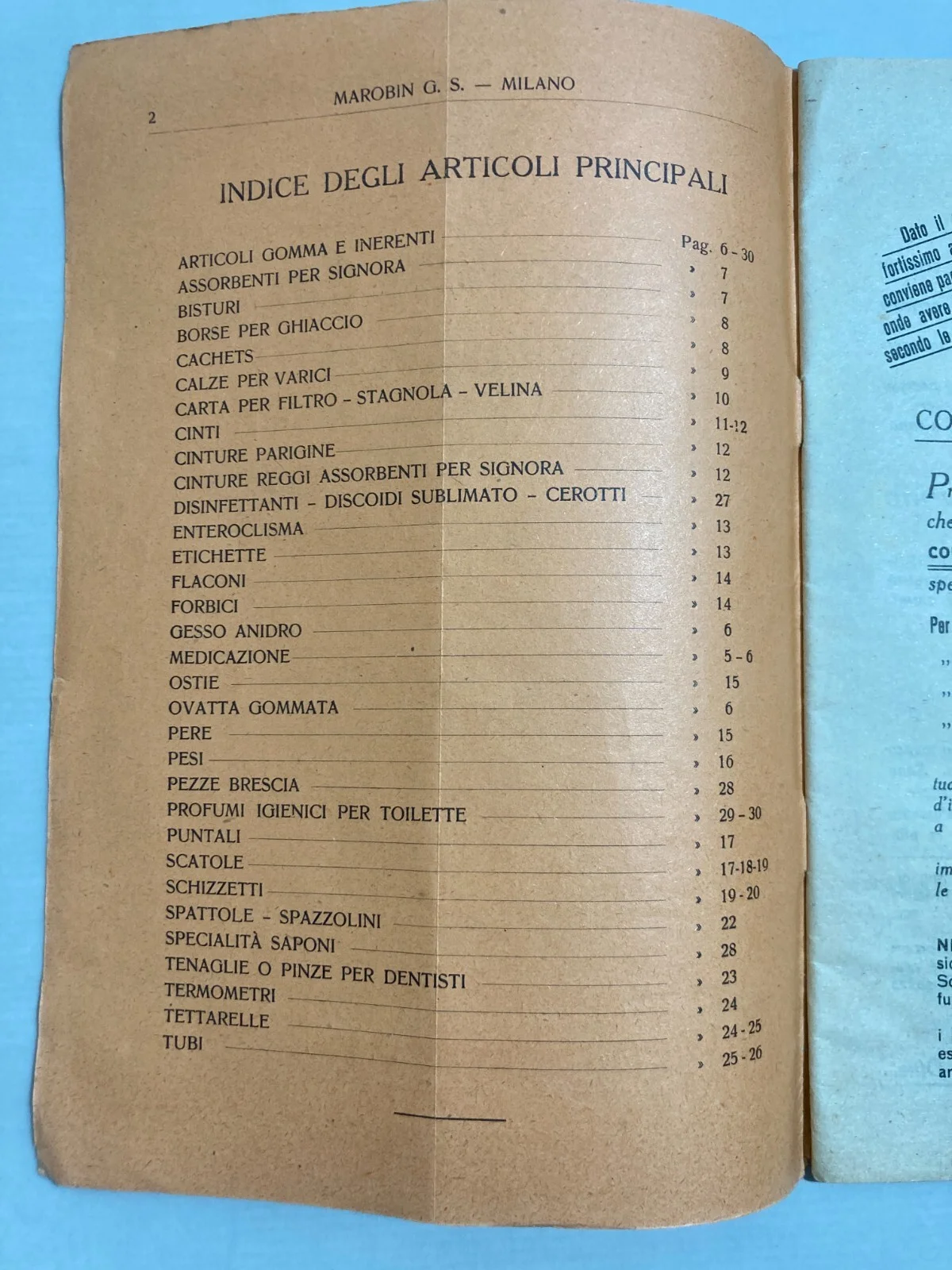 Medicina, Farmacia E Igiene: Catalogo Pubblicitario Marobin, 1922, foto 5 di 11