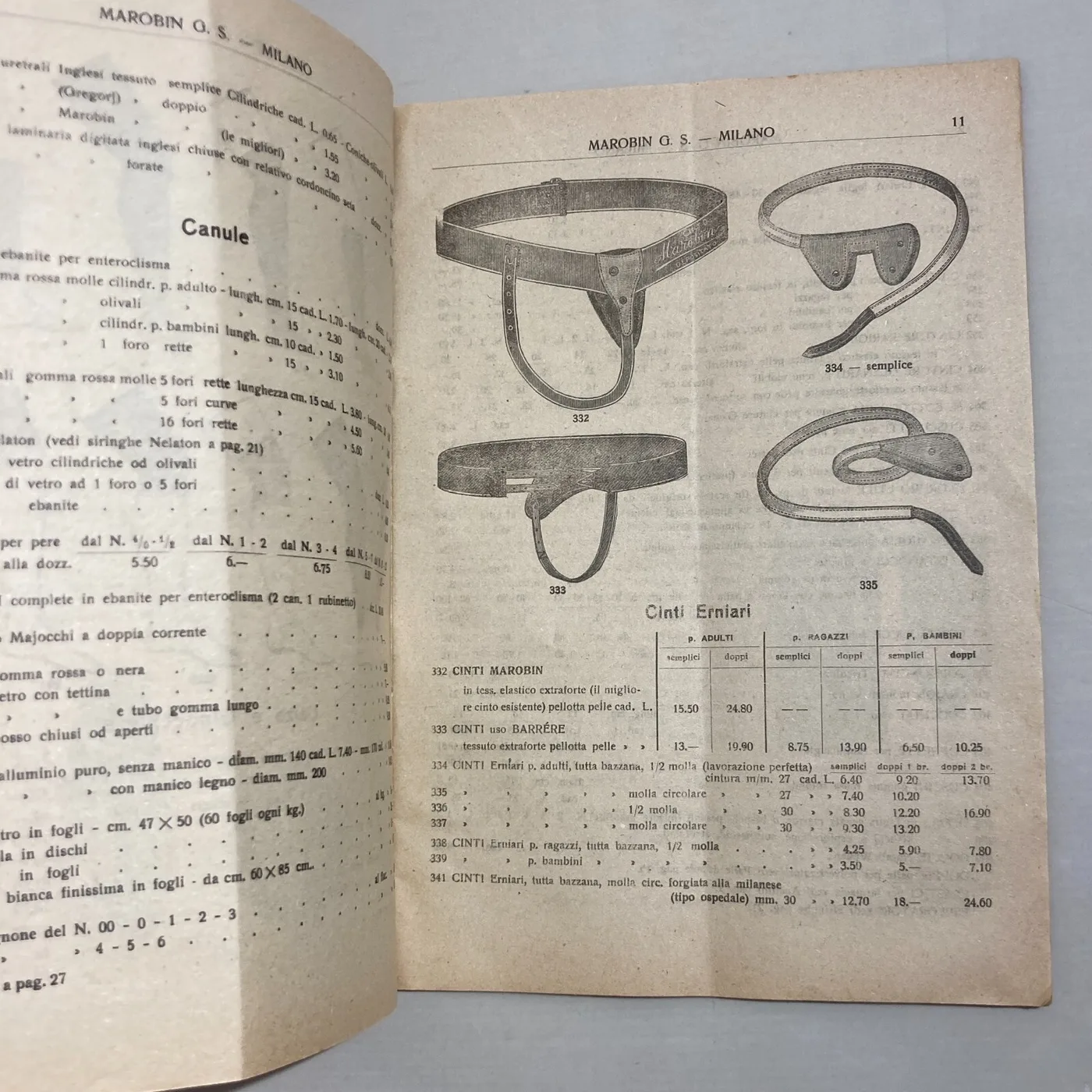 Medicina, Farmacia E Igiene: Catalogo Pubblicitario Marobin, 1922, foto 8 di 11