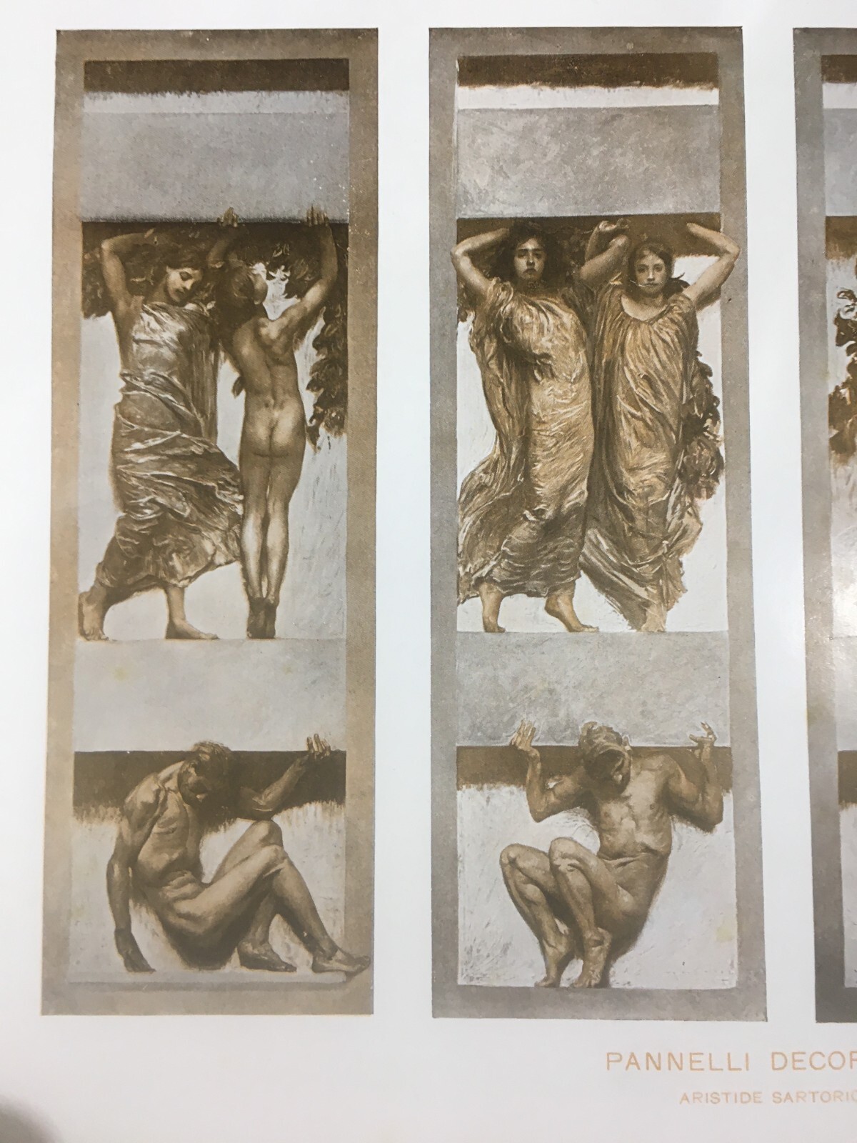 Arte Simbolismo Aristide Sartorio Esposizione Di Venezia 1907 Decorazioni