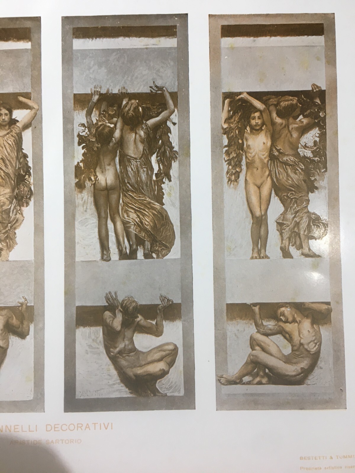 Arte Simbolismo Aristide Sartorio Esposizione Di Venezia 1907 Decorazioni
