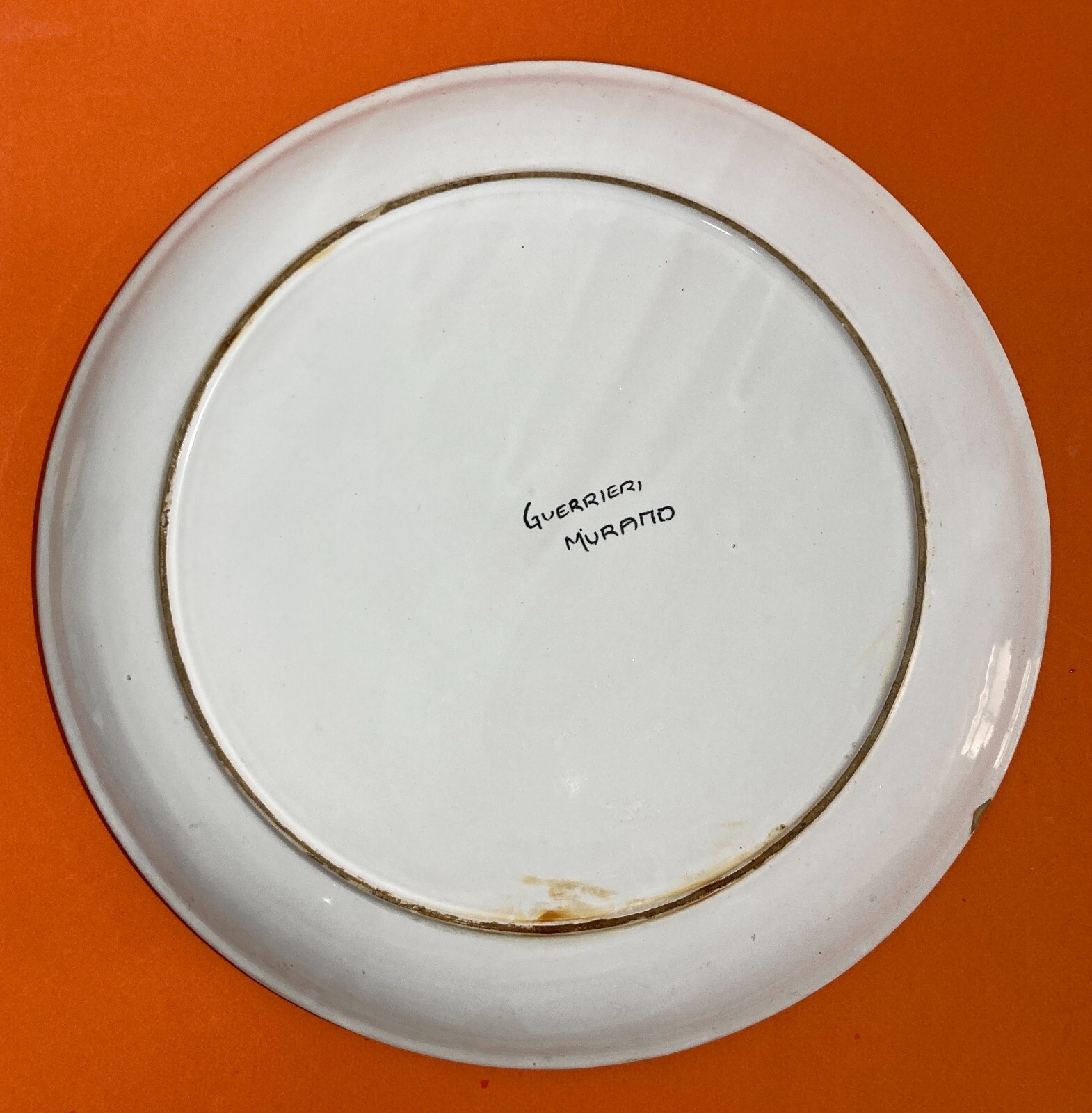 Arte Della Ceramica. Murano. Ceramista Guerrieri. Piatto Decorativo Con Calesse