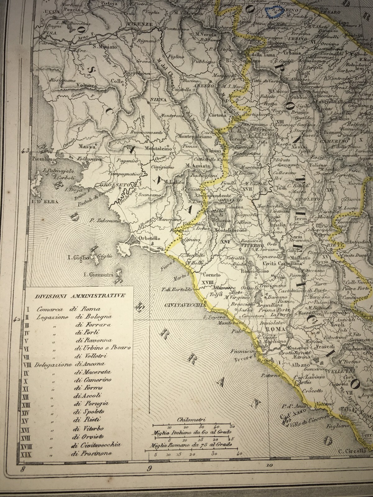Antica Cartografia Dello Stato Pontificio (Toscana, Lazio, Marche, Emilia Romagna, Abruzzo)