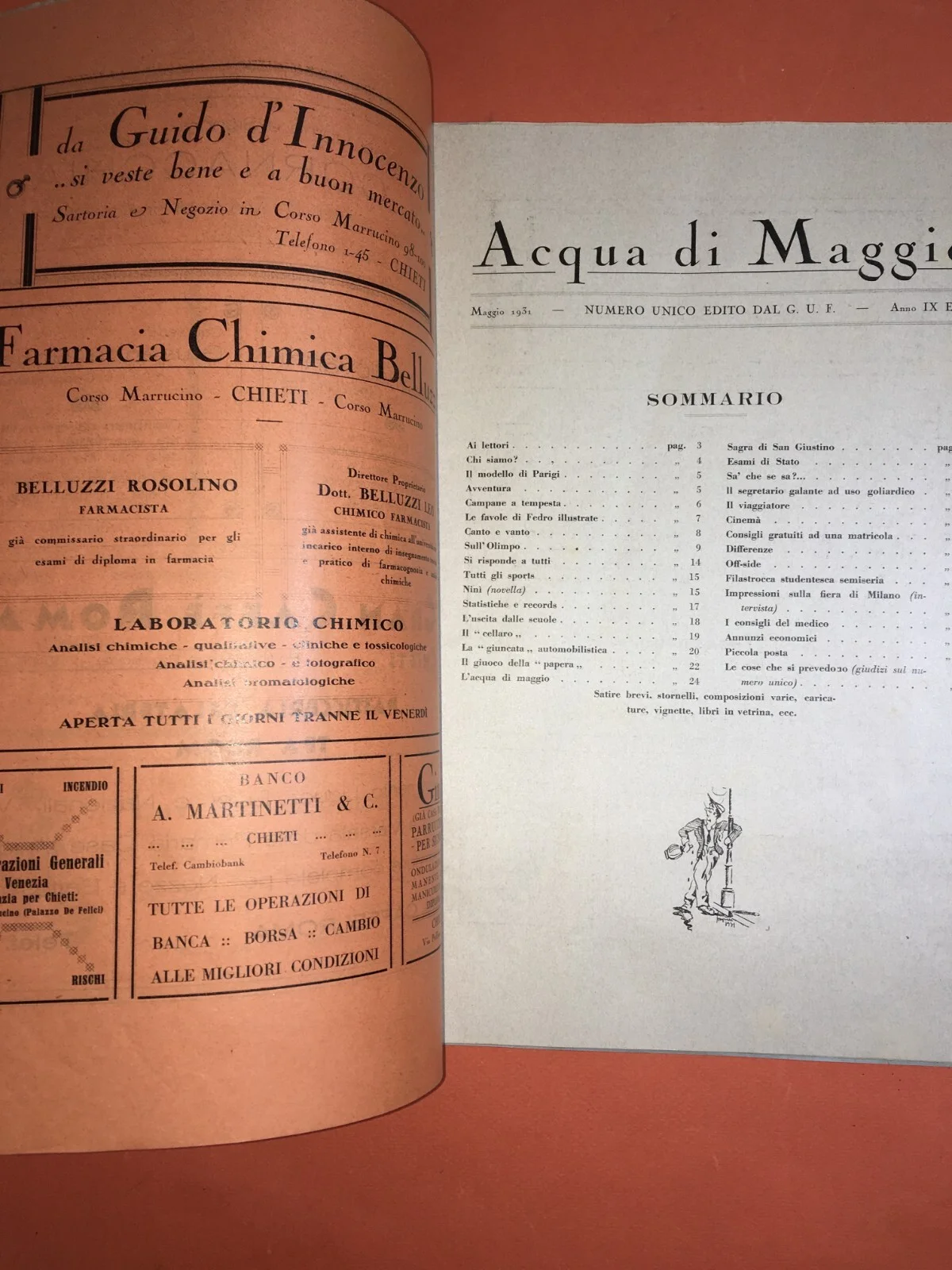 Chieti: "Acqua Di Maggio", Numero Unico Del G.U.F., 1931, foto 3 di 16