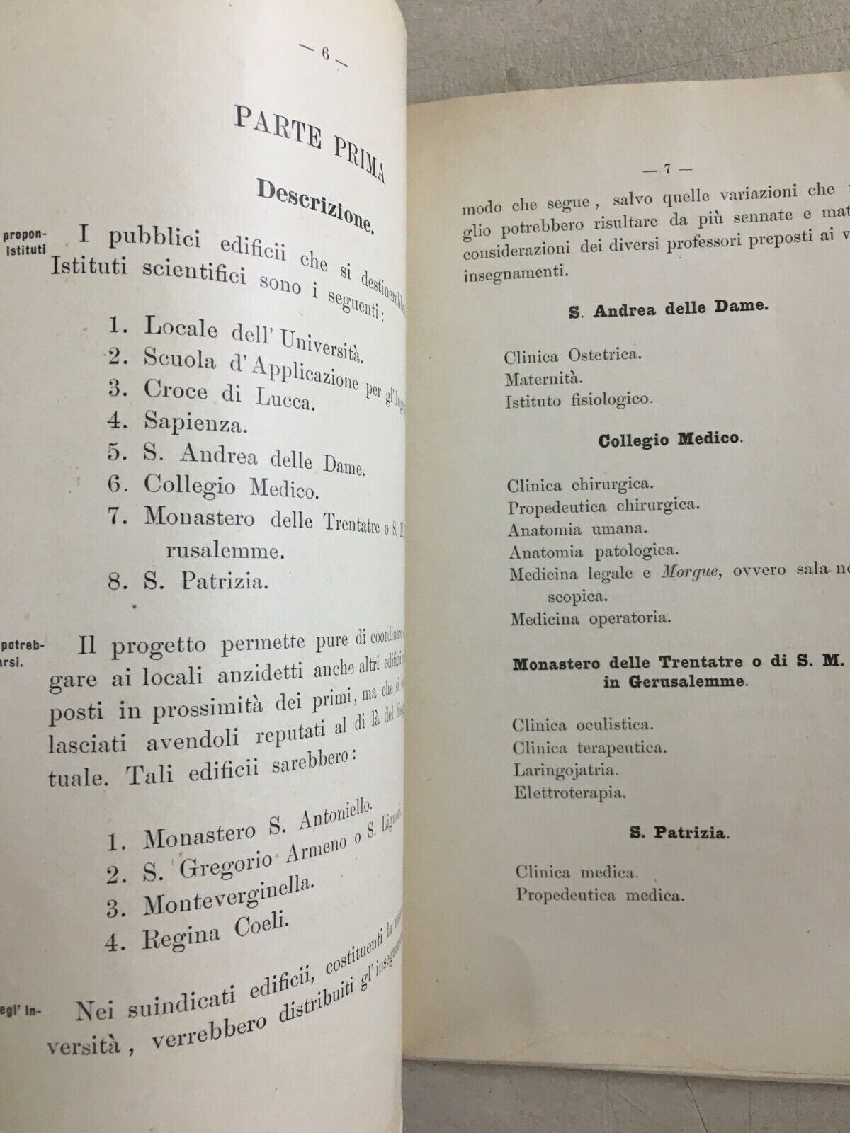 Architettura E Ingegneria: Riassetto Delle Cliniche Universitarie A Napoli, 1892 (con Mappa)