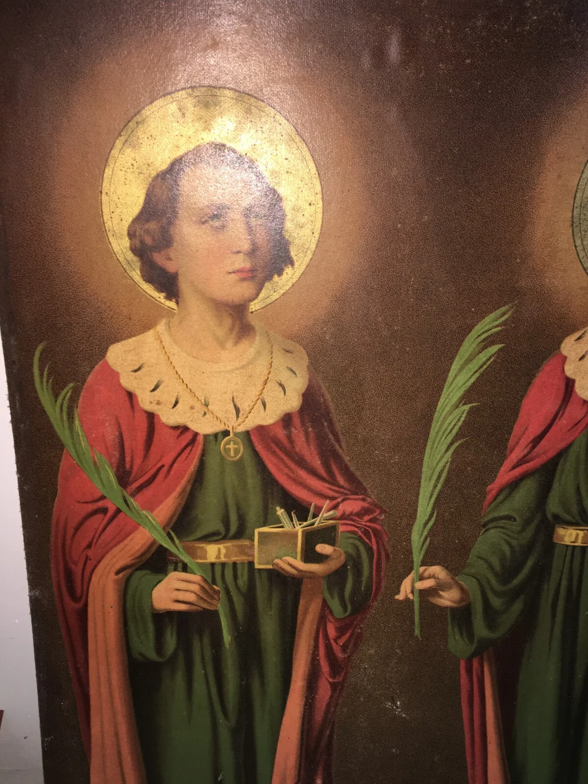 Medicina, Barbieri, Dolciaria, Arte Antica: Stampa Popolare Devozionale Dei Santi Medici, foto 5 di 13